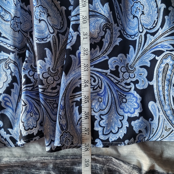 Ann Taylor Blue Paisley Button down dress Sz 10 - Picture 5 of 7